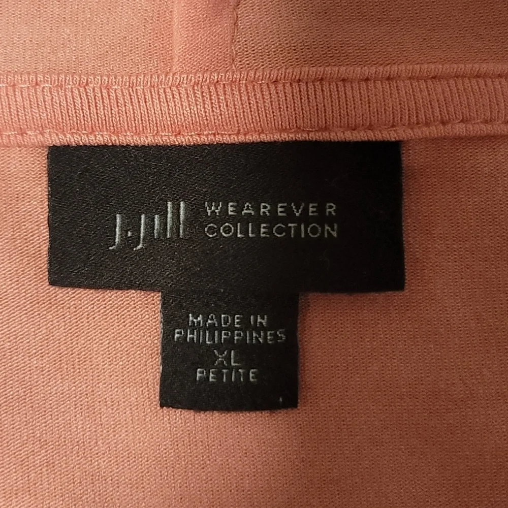 J. Jill Wearever Collection Apricot Asymetric Two Way Open Front Cardigan - XL